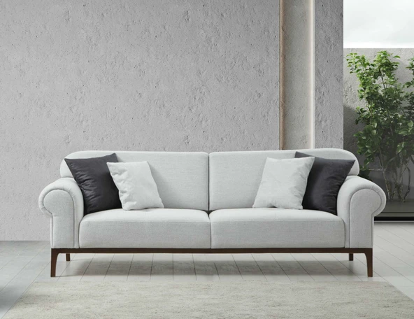 Minar London Koltuk 3Lü Ares Beyaz ürün görseli