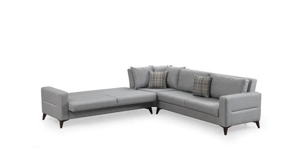 Minar Kristal 3+Köşe+3'Lü Köşetakımı Açık Gri - Resim 4