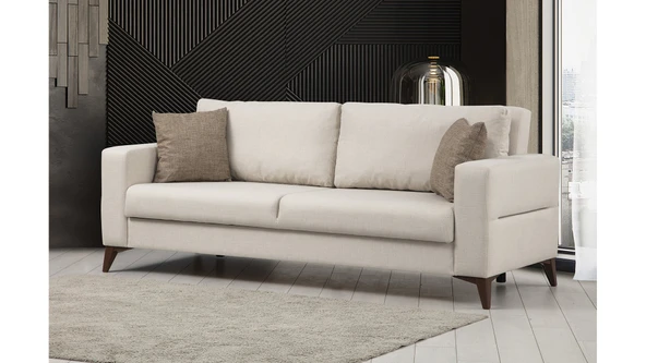 Minar Kristal 3'Lü Koltuk Bej ürün görseli