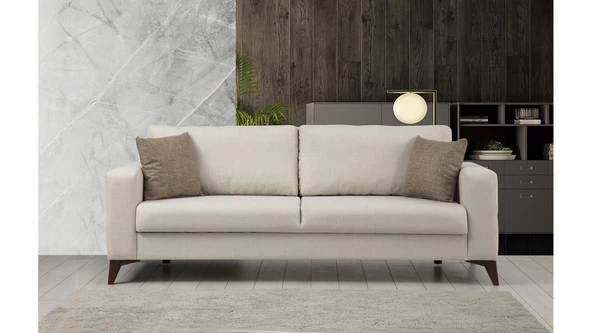 Minar Kristal 3+2 Koltuk Takımı Bej - Resim 4