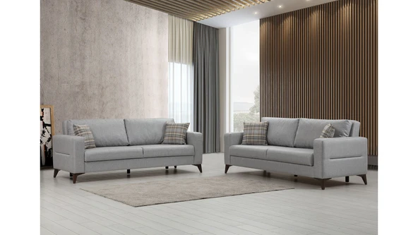 Minar Kristal 3+3 Koltuk Takımı Açık Gri ürün görseli