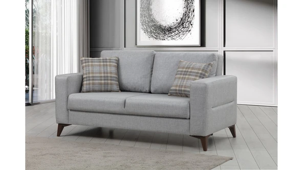 Minar Kristal 3+2 Koltuk Takımı Açık Gri - Resim 3