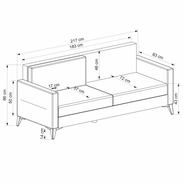 Minar Kristal 3+3 Koltuk Takımı Bej - Resim 8