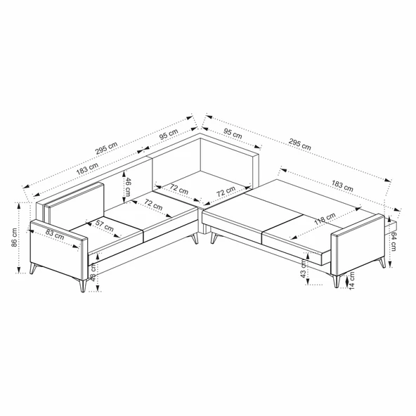 Minar Kristal 3+Köşe+3'Lü Köşetakımı Bej - Resim 7