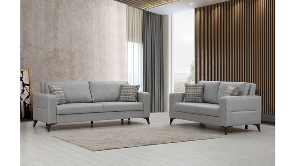 Minar Kristal 3+2 Koltuk Takımı Açık Gri ürün görseli