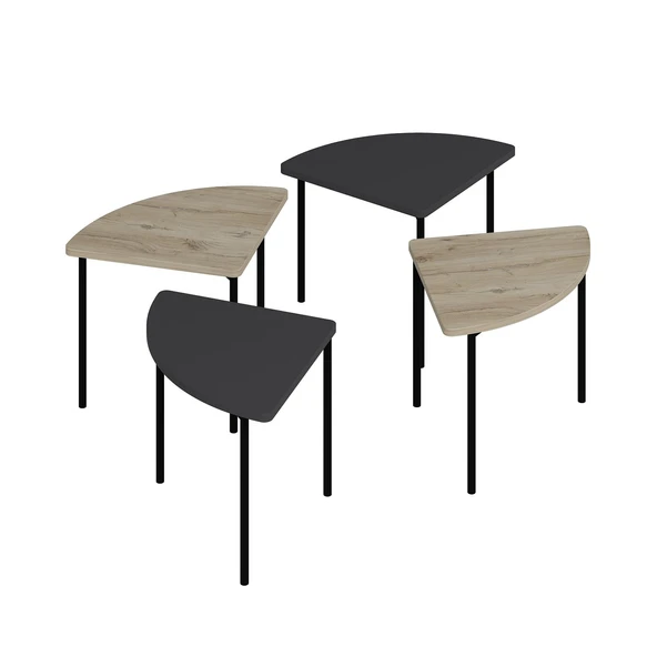 Minar Emma Zigonlu Orta Sehpa Takım-Senza Antr - Resim 6