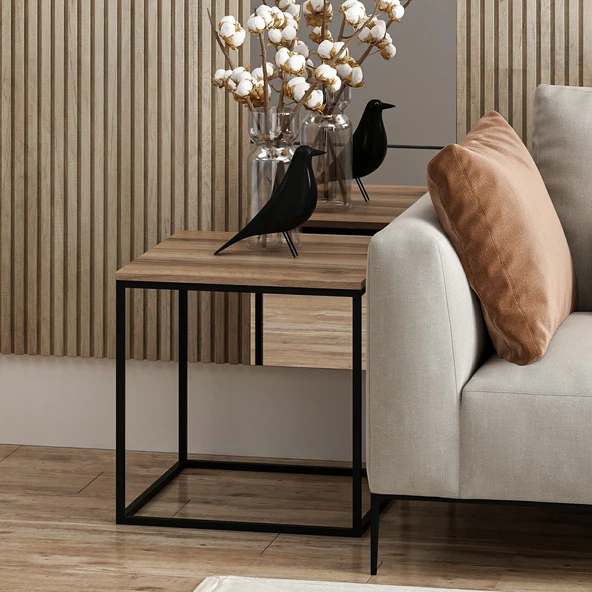 Minar Başak Sehpa Dore (Siyah Ayaklı) - Resim 3