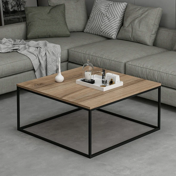 Minar Loni Orta Sehpa Dore (Siyah Ayaklı) - Resim 2