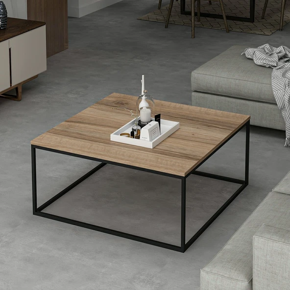 Minar Loni Orta Sehpa Dore (Siyah Ayaklı) - Resim 3