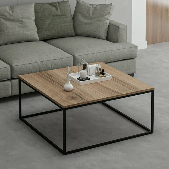 Minar Loni Orta Sehpa Dore (Siyah Ayaklı) ürün görseli