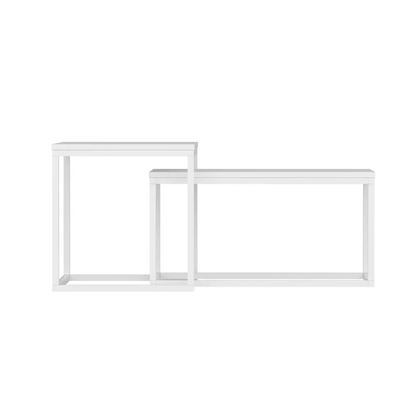 Minar Leka Metal Orta Sehpa Beyaz Ayaklı-Beyaz - Resim 4