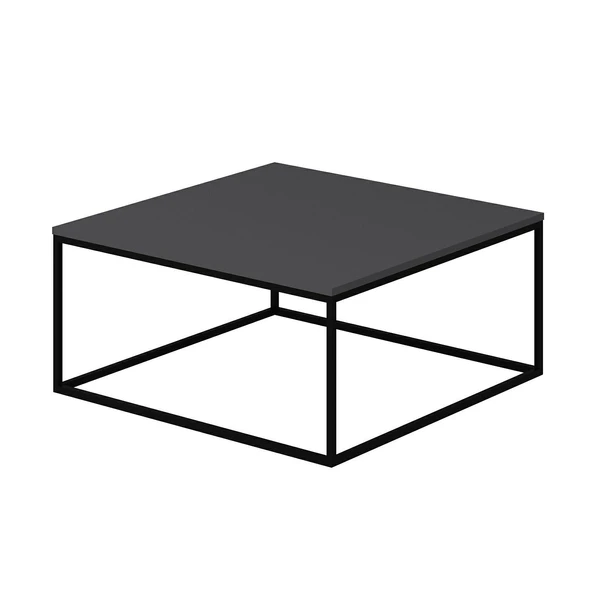 Minar Loni Orta Sehpa Antrasit (Siyah Ayaklı) - Resim 6