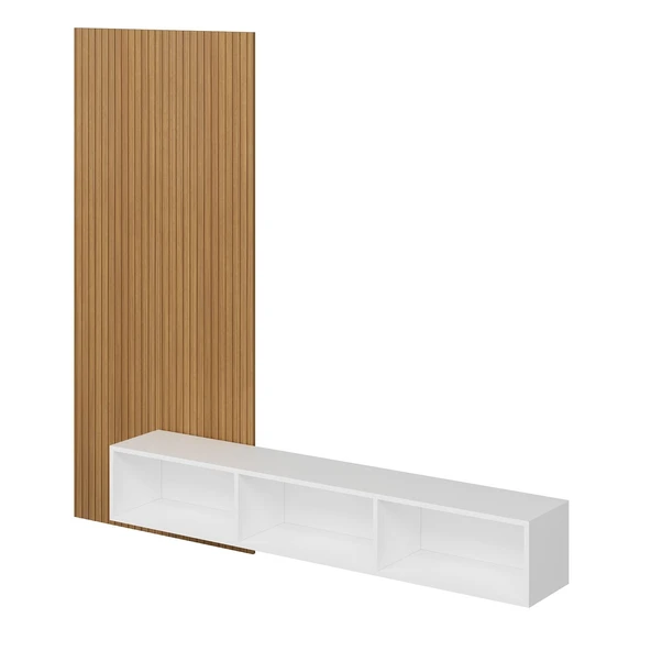 Minar Rigel Tv Dekor Panel Takım-Beyaz - Resim 7