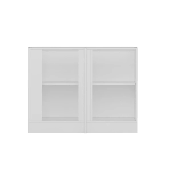 Minar Mutfak Modül Alt 1K1R 105Cm Köşe Dolap Beyaz Mebran C Antrasit - Resim 4