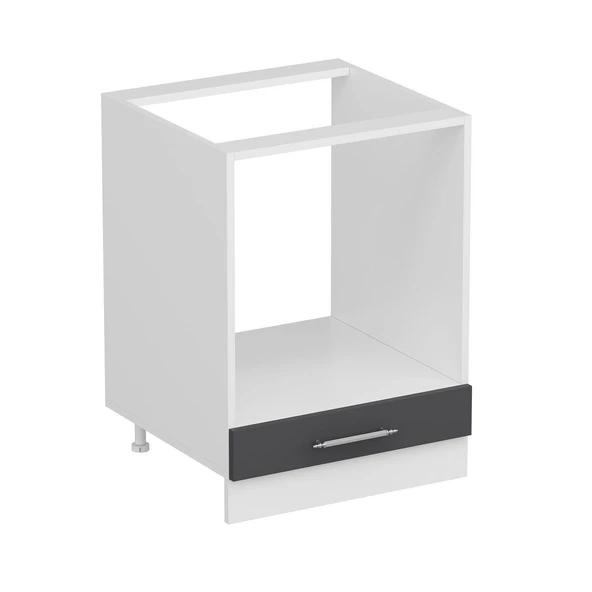Minar Mutfak Modül Alt 1K 60Cm Ank Dolap Beyaz Mebran C Antrasit - 3