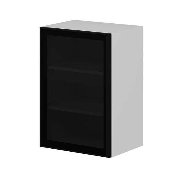 Minar Mutfak Modül Üst 1Dk2R 50Cm Dolap Beyaz Aliminyum Füme Cam - 2