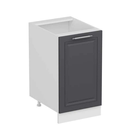 Minar Mutfak Modül Alt 1K1R 45Cm Dolap Beyaz Mebran C Antrasit - 3