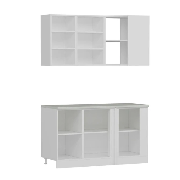 Minar 145Cm Köşe Mutfak Dolabı Beyaz K145-Mcb1 - Resim 5