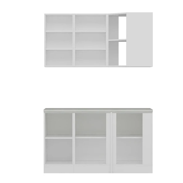 Minar 145Cm Köşe Mutfak Dolabı Beyaz K145-Mcb1 - Resim 7