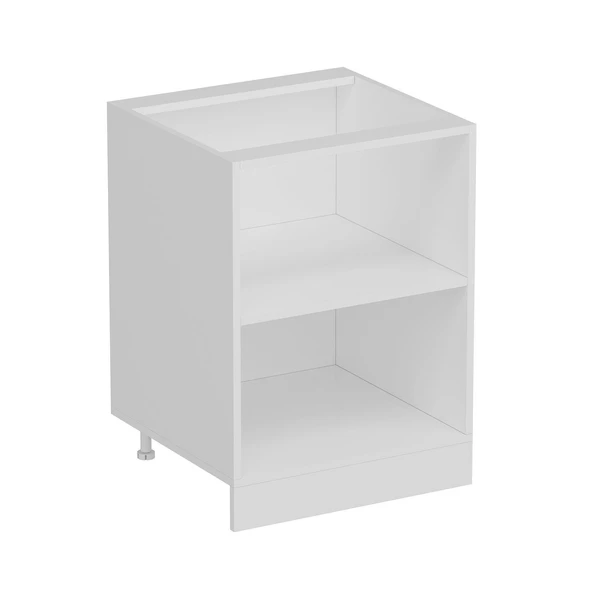 Minar Mutfak Modül Alt 1K1R 60Cm Dolap Beyaz Mebran C Antrasit - 6