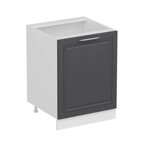 Minar Mutfak Modül Alt 1K1R 60Cm Dolap Beyaz Mebran C Antrasit - 3