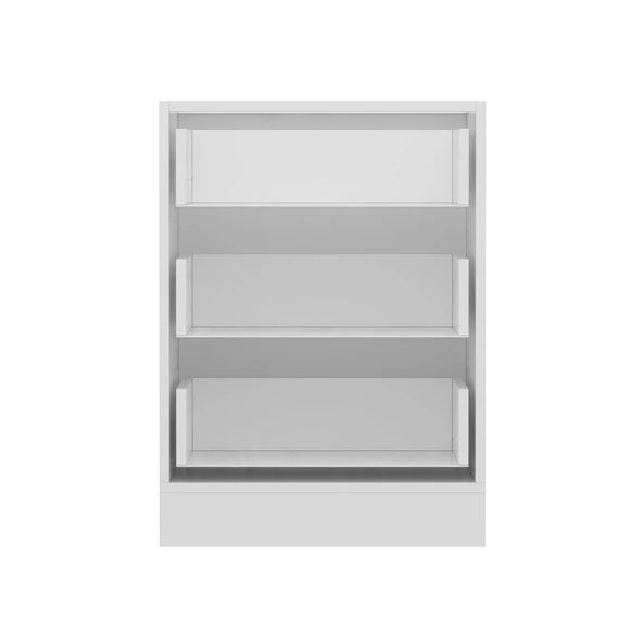 Minar Mutfak Modül Alt 3Ç Nray 60Cm Dolap Beyaz Mebran C Antrasit - Resim 4