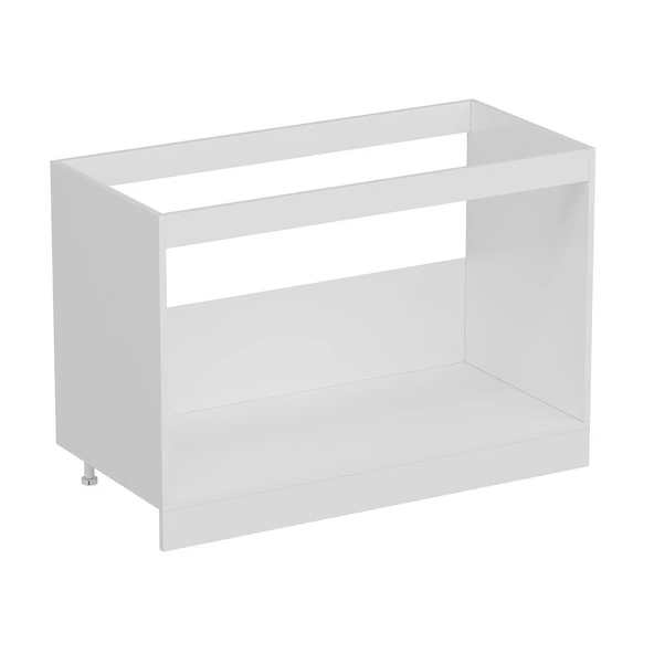 Minar Mutfak Modül Alt 2K 120Cm Evye Dolap Beyaz Mebran C Antrasit - Resim 6