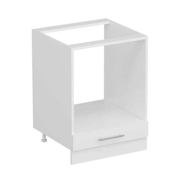 Minar Mutfak Modül Alt 1K 60Cm Ank Dolap Beyaz Mebran C Beyaz - Resim 3