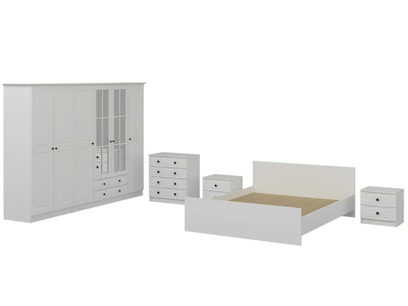 Minar Kale210 Yatak Odası Set 70 Beyaz Mebran - Resim 6