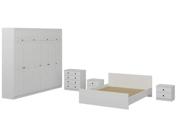 Minar Kale210 Yatak Odası Set 76 Beyaz Mebran - Resim 6