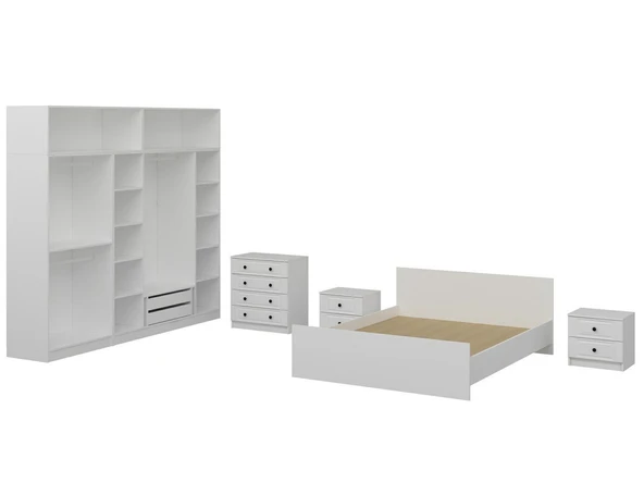 Minar Kale210 Yatak Odası Set 76 Beyaz Mebran - Resim 5