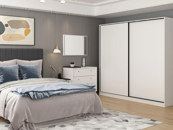 Minar Lara Yatak Odası Set 2 - Beyaz - Resim 4