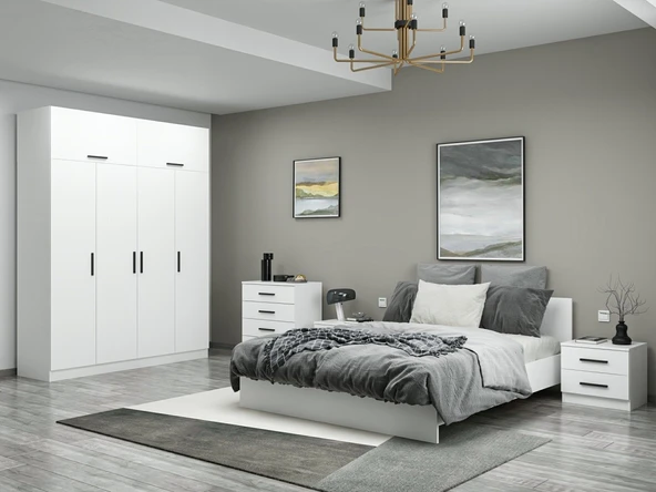 Minar Kale210 Yatak Odası Set 120 Beyaz