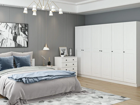 Minar Kale210 Yatak Odası Set 64 Beyaz Mebran - Resim 3