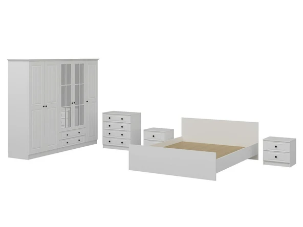 Minar Kale210 Yatak Odası Set 60 Beyaz Mebran - Resim 6