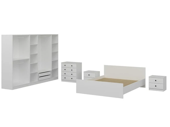 Minar Kale210 Yatak Odası Set 64 Beyaz Mebran - Resim 5