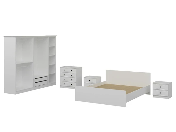 Minar Kale210 Yatak Odası Set 60 Beyaz Mebran - Resim 5