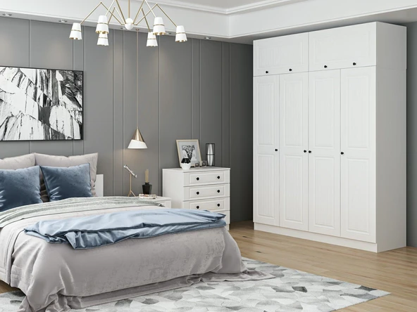 Minar Kale190 Yatak Odası Set 65 Beyaz Mebran - Resim 3