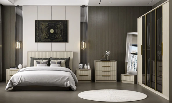 Minar Kale Luxe Yatak Odası Takımı-Kumtaşı- Set 1 ürün görseli