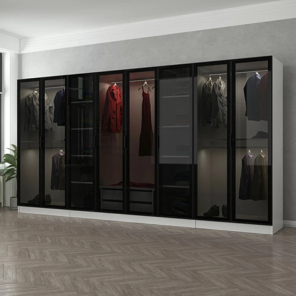 Minar Kale 190 8 Cam Kapaklı 2 Ç Dlp Beyaz Siyah ürün görseli 1