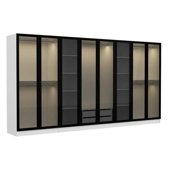 Minar Kale 190 8 Cam Kapaklı 2 Ç Dlp Beyaz Siyah - Resim 7