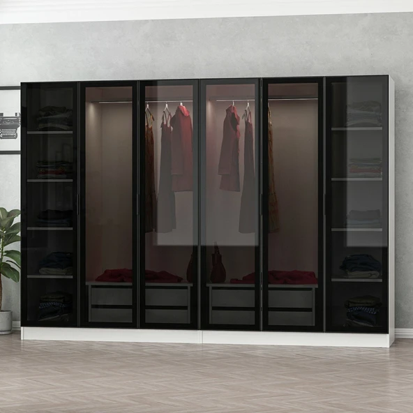 Minar Kale 190 6 Cam Kapaklı 4 Ç Dlp Beyaz Siyah - Resim 3