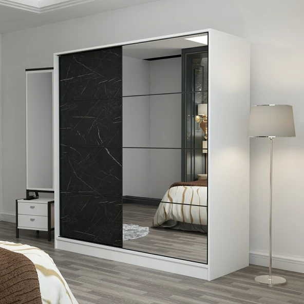 Minar Kale210 2K Sürgülü Dlp 220 Cm Byz Aynalı Royal Mermer - 5