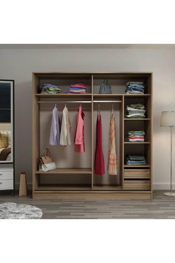 Minar Kale210 2k Sürgülü Dlp 220 Cm Dore Aynalı - Resim 2