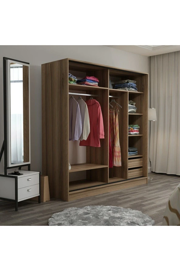 Minar Kale210 2k Sürgülü Dlp 220 Cm Dore Aynalı - Resim 6