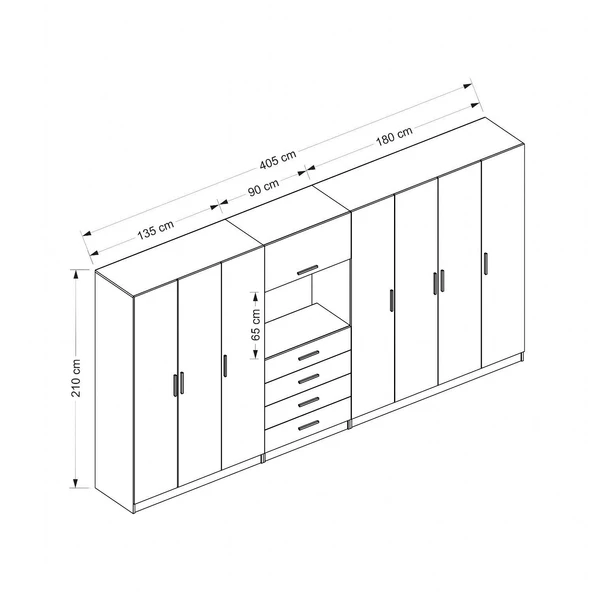 Minar Kale210 7 Kapaklı 4 Çek Tv Modüllü Dlp Antr - Resim 8