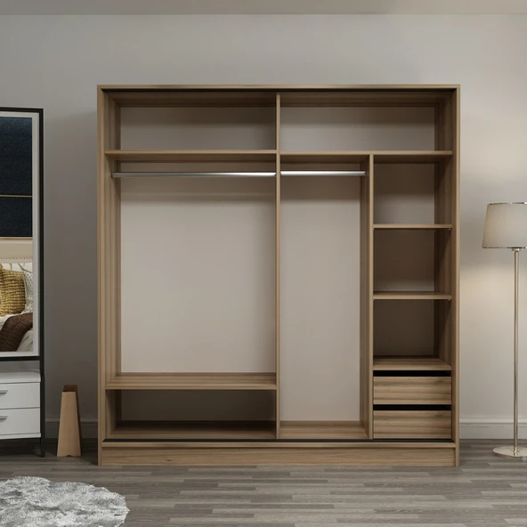 Minar Kale210 2K Sürgülü Dlp 220 Cm Dore Aynalı Byz - Resim 6