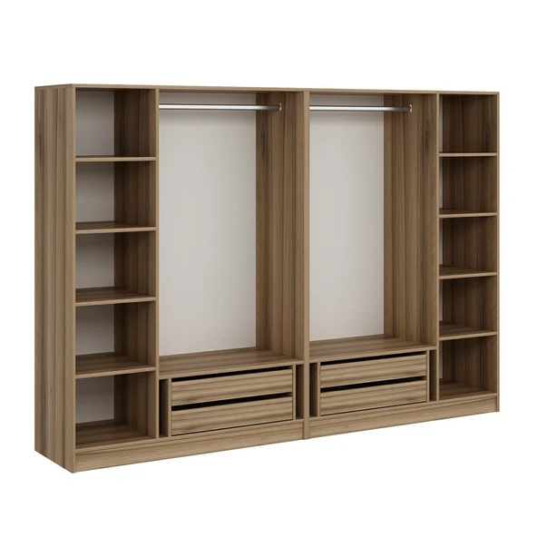 Minar Kale210 6 Bölmeli 4 Çek Giyinme Dolabı Dore - Resim 4