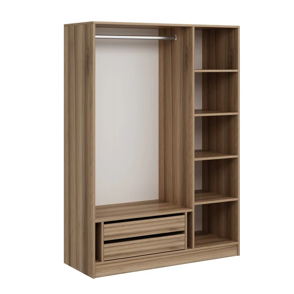 Minar Kale210 3 Bölmeli 2 Çek Giyinme Dolabı Dore - Resim 3