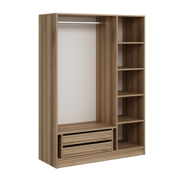 Minar Kale190 3 Bölmeli 2 Çek Giyinme Dolabı Dore - Resim 3